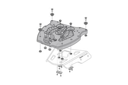 SW-MOTECH TRAX ADV - Mit Halterung - Schwarz Topcase