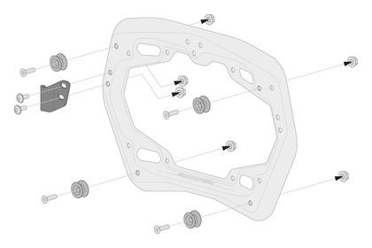 SW-MOTECH For TRAX cases, NANUK on PRO support Luggage fixing kit