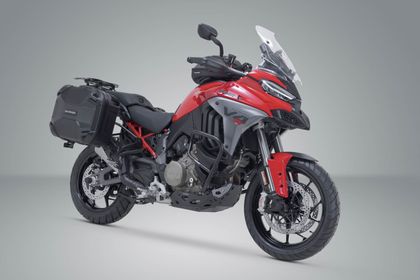 SW-MOTECH Compleet DUSC Kit (33/33 L) - met steun - Zwart Zijkoffer