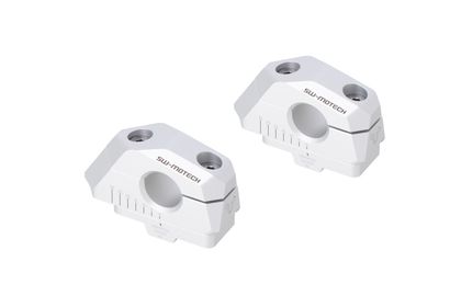 SW-MOTECH With adjustable offset Ø 22 - Anodised Grey Handlebar riser