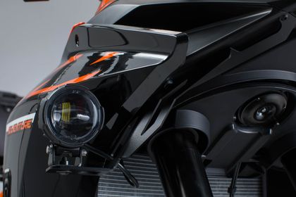 Support Phare SW-MOTECH Pour feux additionnels - Noir