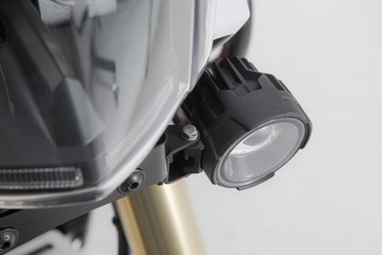 Support Phare SW-MOTECH Pour feux additionnels - Noir