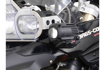 Support Phare SW-MOTECH Pour feux additionnels - Noir