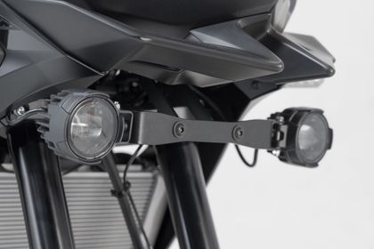 Support Phare SW-MOTECH Pour feux additionnels - Noir