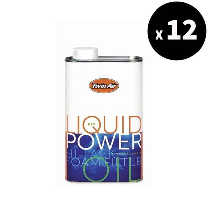 Graisse filtre à air Twin air Huile pour Bio Liquid Power Foam biodégradable - Bidon 1L x12 Universel