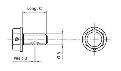 tappo di scarico Tecnium Magnetic Oil Drain Plug - Aluminium Black M20x1,5x14