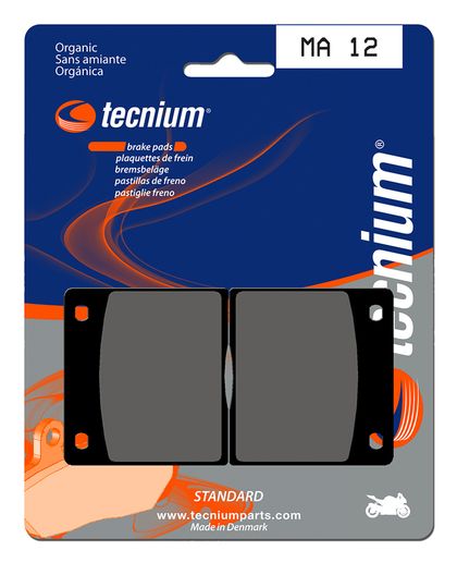 Plaquettes de freins Tecnium route organique - MA12 Ref : TE00546A / 1022341 