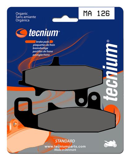 Pastillas de freno Tecnium MA126 Orgánicas Ref : TE00551A / 1022347 