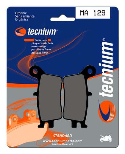 Pastillas de freno Tecnium MA129 Orgánicas Ref : TE00553A / 1022350 