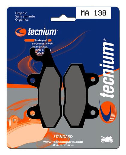 Pastillas de freno Tecnium MA138 Orgánicas Ref : TE00561A / 1022360 