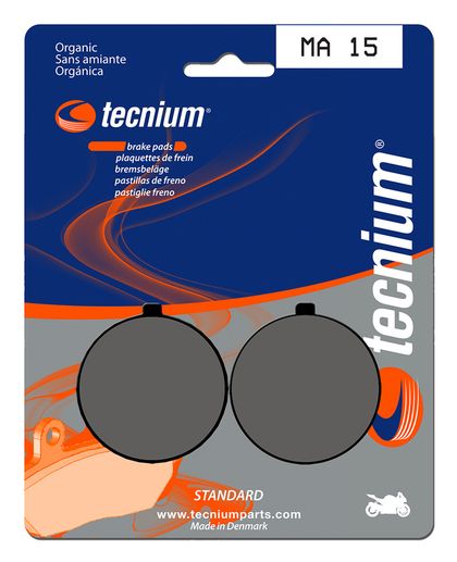 Plaquettes de freins Tecnium route organique - MA15 Ref : TE00568A / 1022372 