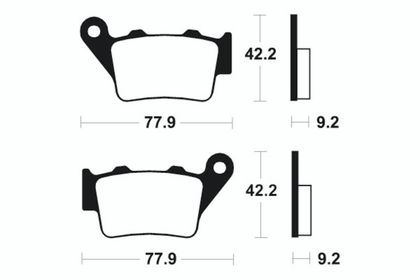 Plaquettes de freins Tecnium route organique - MA175