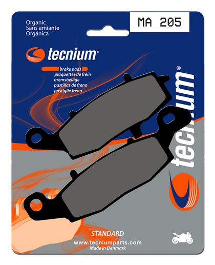 Plaquettes de freins Tecnium route organique - MA205 Ref : TE00589A / 1022420 