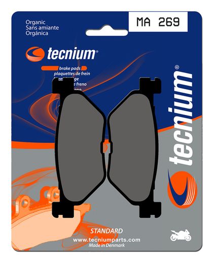 Plaquettes de freins Tecnium route organique - MA269 Ref : TE00602A / 1022449 HYOSUNG 650 GV 650 AQUILA - 2004 - 2005