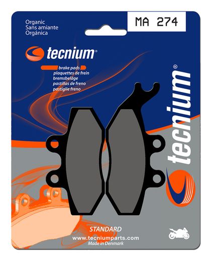 Plaquettes de freins Tecnium route organique - MA274 Ref : TE00604A / 1022452 