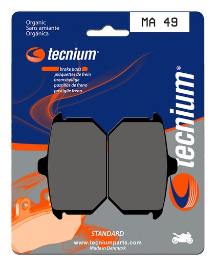 Plaquettes de freins Tecnium route organique - MA49 Ref : TE00647A / 1022521 
