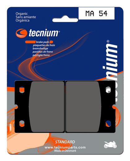 Plaquettes de freins Tecnium route organique - MA54 Ref : TE00652A / 1022527 