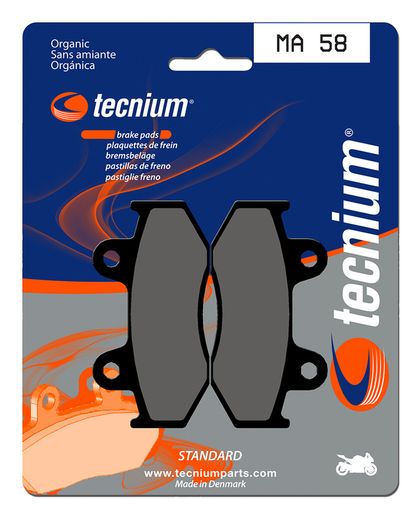 Pastillas de freno Tecnium MA58 Orgánicas Ref : TE00655A / 1022531 
