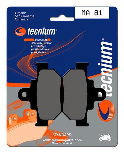 Plaquettes de freins Tecnium route organique - MA81 Ref : TE00668A / 1022550 