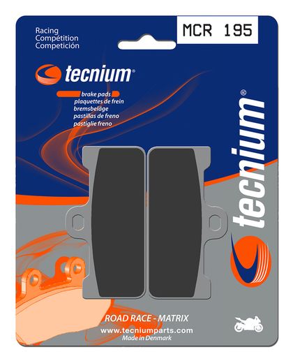 Plaquettes de freins Tecnium Racing métal fritté carbone - MCR195 Ref : TE00685A / 1022580 