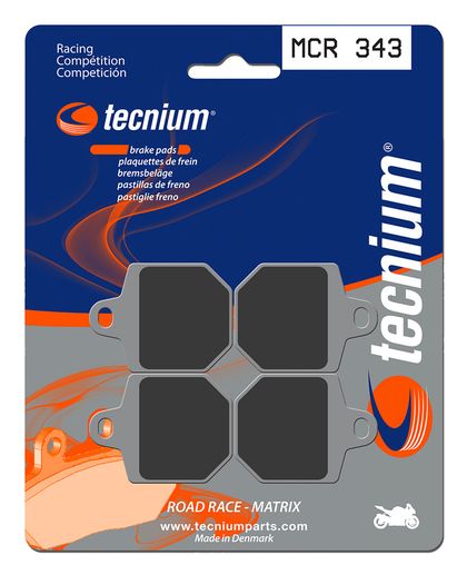 Plaquettes de freins Tecnium Racing métal fritté carbone - MCR343 Ref : TE00694A / 1022597 