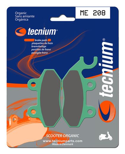 Plaquettes de freins Tecnium Scooter organique - ME208 Ref : TE00719A / 1022636 