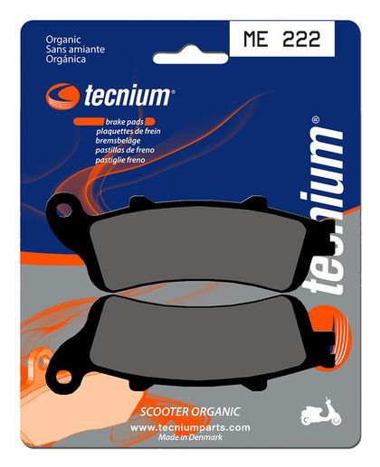 Plaquettes de freins Tecnium Scooter organique - ME222 Ref : TE00724A / 1022642 