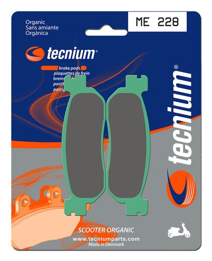 Plaquettes de freins Tecnium Scooter organique - ME228 Ref : TE00725A / 1022646 YAMAHA 125 X-MAX 125 ABS BUSINESS (SE54) - 2012
