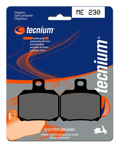 Plaquettes de freins Tecnium Scooter organique - ME230 Ref : TE00726A / 1022647 