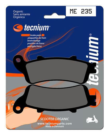 Plaquettes de freins Tecnium Scooter organique - ME235 Ref : TE00727A / 1022649 
