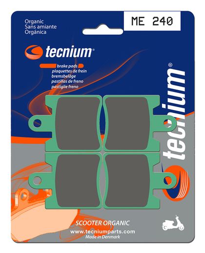 Plaquettes de freins Tecnium Scooter organique - ME240 Ref : TE00728A / 1022650 