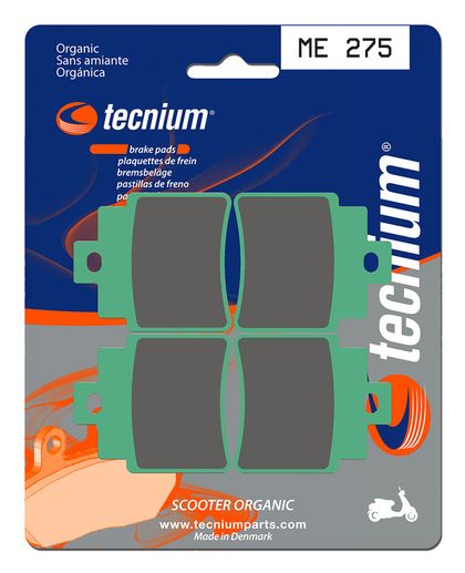 Plaquettes de freins Tecnium Scooter organique - ME275 Ref : TE00736A / 1022662 