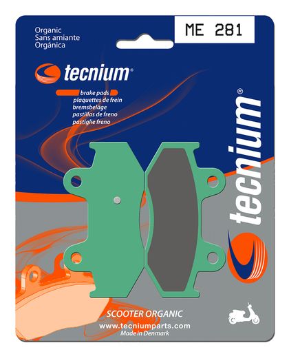 Plaquettes de freins Tecnium Scooter organique - ME281 Ref : TE00739A / 1022666 
