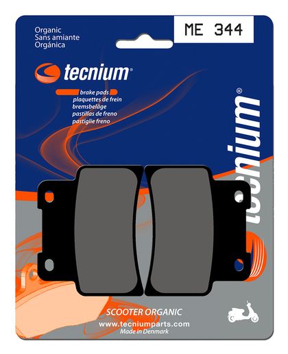 Plaquettes de freins Tecnium Scooter organique - ME344 Ref : TE00751A / 1022683 APRILIA 125 RS 125 - 1992 - 2006 - 2012