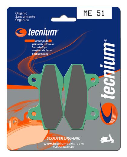Plaquettes de freins Tecnium Scooter organique - ME51 Ref : TE00769A / 1022708 