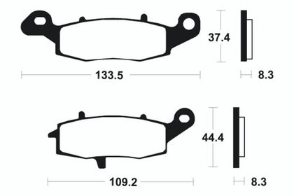 Plaquettes de freins Tecnium Performance métal fritté - MF204