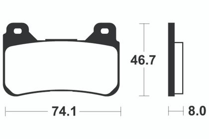 Plaquettes de freins Tecnium Performance métal fritté - MF309