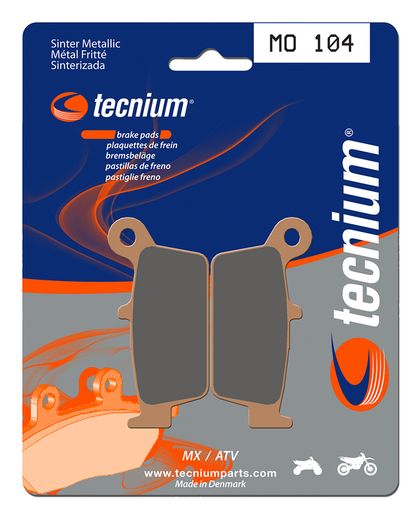 Plaquettes de freins Tecnium MX/Quad métal fritté - MO104 Ref : TE00877A / 1022838 