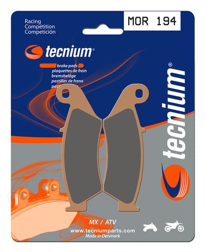 Plaquettes de freins Tecnium Racing MX/Quad métal fritté - MOR194 Ref : TE00914A / 1022956 