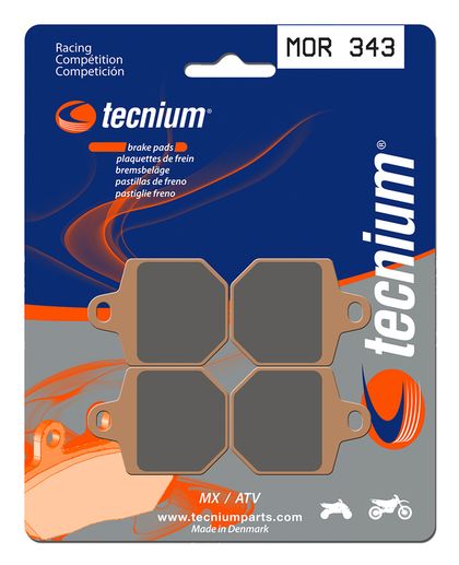 Plaquettes de freins Tecnium Racing MX/Quad métal fritté - MOR343 Ref : TE00921A / 1022992 