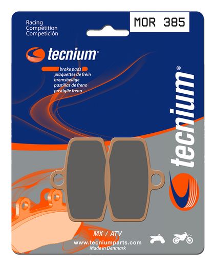 Plaquettes de freins Tecnium Racing MX/Quad métal fritté - MOR385 Ref : TE00925A / 1023002 