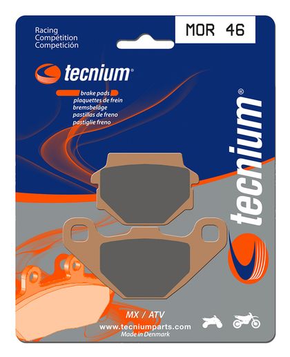 Plaquettes de freins Tecnium Racing MX/Quad métal fritté - MOR46 Ref : TE00929A / 1023018 
