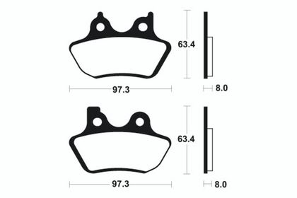 Plaquettes de freins Tecnium Performance métal fritté - MR326