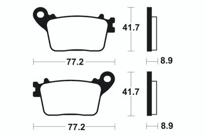 Plaquettes de freins Tecnium Performance métal fritté - MR334