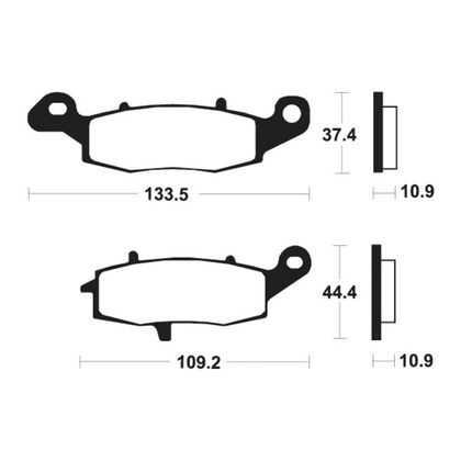 Plaquettes de freins Tecnium Performance métal fritté - MR386