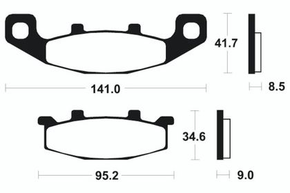 Plaquettes de freins Tecnium Performance métal fritté - MR97