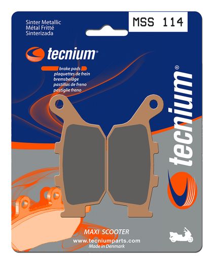 Plaquettes de freins Tecnium Maxi Scooter métal fritté - MSS114 Ref : TE01008A / 1023177 