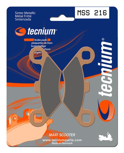 Plaquettes de freins Tecnium Maxi Scooter métal fritté - MSS216 Ref : TE01017A / 1023188 