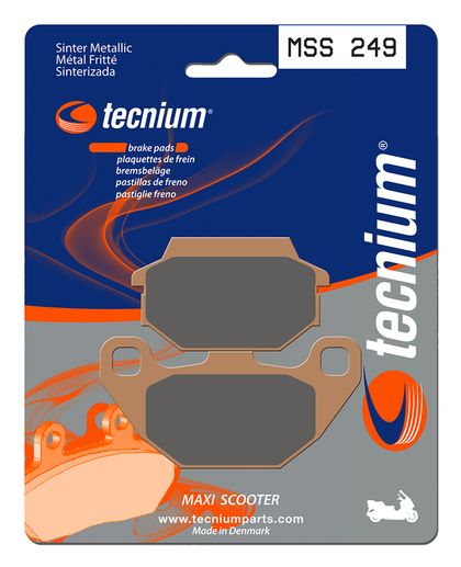 Plaquettes de freins Tecnium Maxi Scooter métal fritté - MSS249 Ref : TE01023A / 1023197 