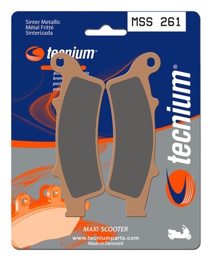 Plaquettes de freins Tecnium Maxi Scooter métal fritté - MSS261 Ref : TE01026A / 1023200 